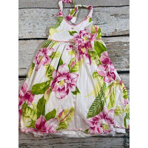 Paper Doll Halter Hawaiian Dress